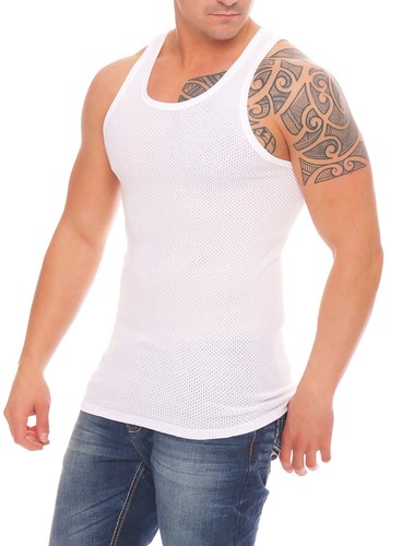 Herren netzhemd weiß - herren,