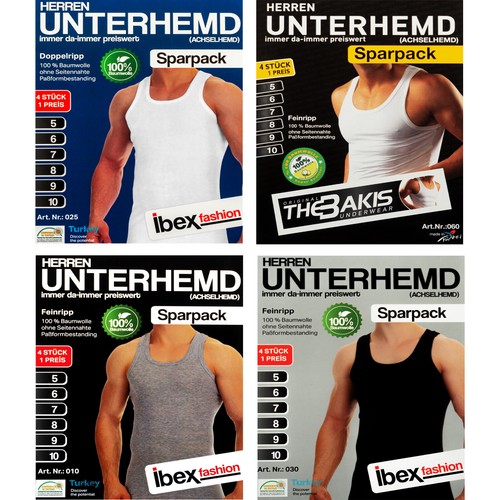 4er pack herren unterhemden - pack,