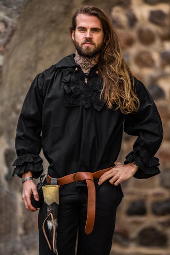 Rüschenhemd schwarz dracula - rüschenhemd,