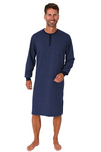 Herren nachthemd knopfleiste - herren,