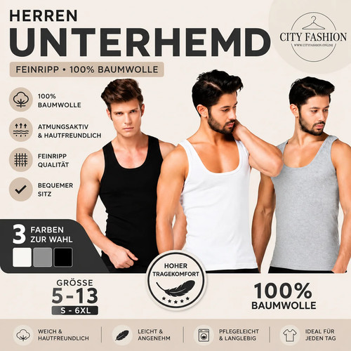 Herren unterhemd feinripp - herren,