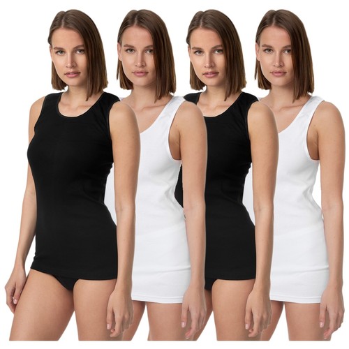 4er pack damen unterhemd top - pack,