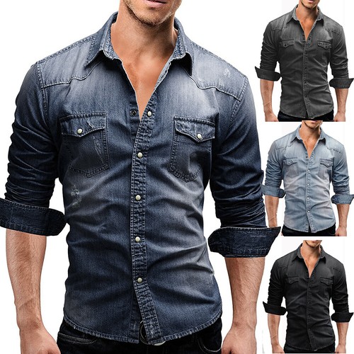 Herren hemd jeanshemd - herren,