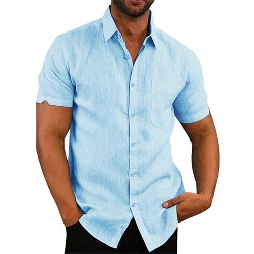 Herren knopf kurzarmshirt - knopf,
