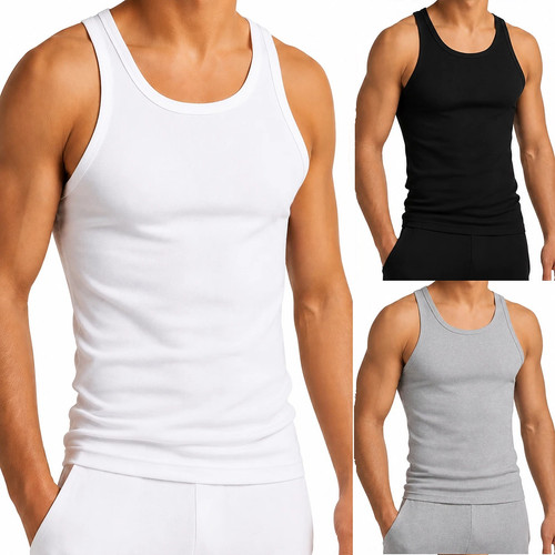 Herren unterhemd feinripp 100 - herren, 100%