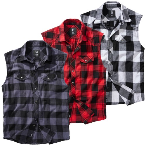 Brandit checkshirt sleeveless - checkshirt,