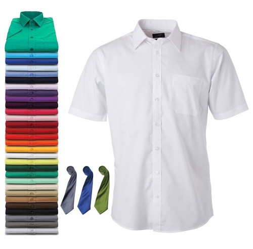 Men shirt short - short-sleeved, uni