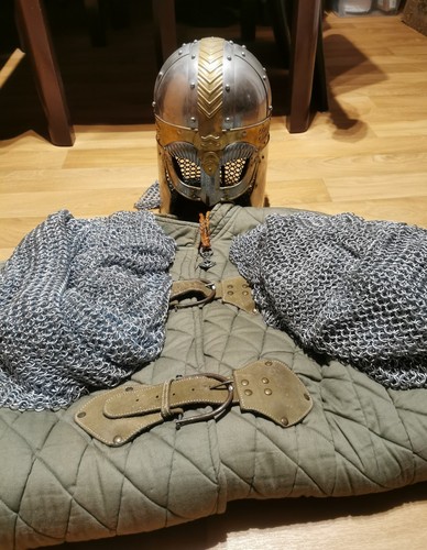 Wikingerhelm kettenhemd kurz - kettenhemd,